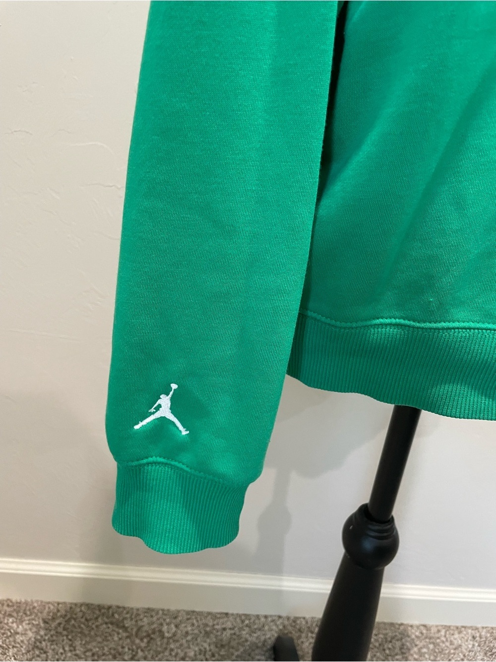 Air Jordan Hoodie Sweatshirt Green with Pink Script Medium - Picture 5 of 7